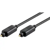Goobay Optische Toslink Kabel - 5mm dik - Verguld - 5 meter - Zwart