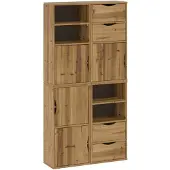 vidaXL Bijzetkasten 4 st ODDA 40x24x79 cm massief grenenhout
