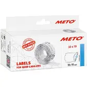 Meto prijsetiketten voor etiketteerapparaat, 22 x 16 mm, wit