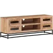 vidaXL Tv-meubel 110x30x40 cm massief acaciahout