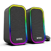 MARVO Speakers MARVO HAVOC 20 - 2x3 watt- RGB verlichting - zwart