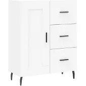 vidaXL Hoge kast 69,5x34x180 cm bewerkt hout wit