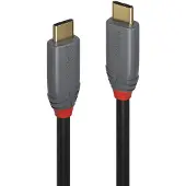 Lindy 36901 USB 3.1 Kabel Typ C/C 5A PD Anthra Line M/M 1m