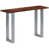 vidaXL Wandtafel 115x35x76 cm massief acaciahout en ijzer