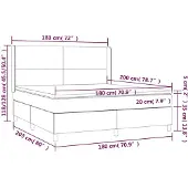 vidaXL Boxspring met matras stof crèmekleurig 180x200 cm