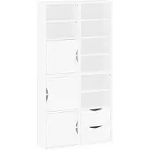 vidaXL Bijzetkasten 4 st "ODDA" 40x24x79 cm massief grenenhout wit