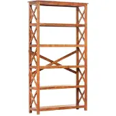 vidaXL Boekenkast 100x30x180 cm acaciahout met honingafwerking