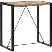 vidaXL Bartafel 110x60x110 cm massief gerecycled hout