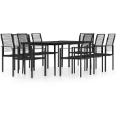 vidaXL 9-delige tuinset, zwart