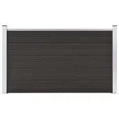 vidaXL Schuttingpaneel, WPC, 180x105 cm, zwart