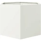 vidaXL Plantenbak zeshoek 69x60x45 cm staal wit