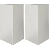 vidaXL Plantenbakken 2 st driehoek 50x43x75 cm roestvrij staal