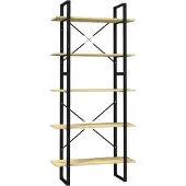 vidaXL Boekenkast met 5 schappen 80x30x175 cm massief grenenhout