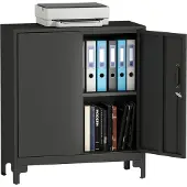 HOMCOM File Cabinet-Metall-80L x 35B x 91H cm-Schwarz