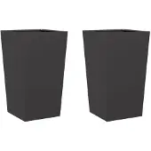 vidaXL Plantenbakken 2 st 45x45x75 cm staal zwart