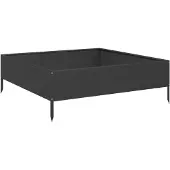 vidaXL Plantenbak verhoogd 100x100x33,5 cm staal zwart