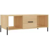vidaXL Salontafel 102x50x40 cm bewerkt hout sonoma eikenkleurig