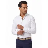 John Miller tailored fit overhemd wit effen