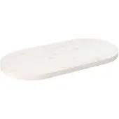 vidaXL Tafelblad ovaal 60x30x2,5 cm massief grenenhout wit