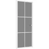 vidaXL Binnendeur 83x201,5 cm ESG-glas en aluminium wit