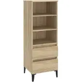 vidaXL Hoge kast 40x36x110 cm bewerkt hout sonoma eiken