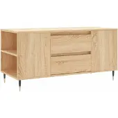 vidaXL Salontafel 102x44,5x50 cm bewerkt hout sonoma eikenkleurig