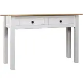 vidaXL Wandtafel Panama Range 110x40x72 cm massief grenenhout wit