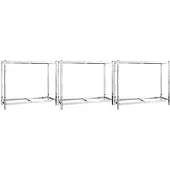 vidaXL Bandenrekken 2-laags 3 st 110x40x110 cm staal zilverkleurig