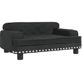 vidaXL Hondenmand 70x45x30 cm fluweel zwart