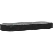 vidaXL Plantenbak 373x140x36 cm gegalvaniseerd staal antracietkleurig