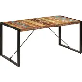 vidaXL Eettafel 160x80x75 cm massief gerecycled hout