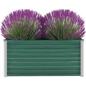 vidaXL Plantenbak verhoogd 100x40x45 cm gegalvaniseerd staal groen