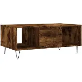 vidaXL Salontafel 90x50x36,5 cm bewerkt hout gerookt eikenkleurig