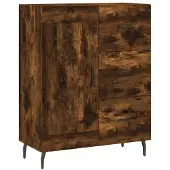 vidaXL Dressoir 69,5x34x90 cm bewerkt hout gerookt eikenkleurig