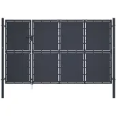 vidaXL Poort 350x200 cm staal antraciet