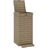 vidaXL Vuilnisbak voor buiten 41x41x86 cm polypropeen lichtbruin