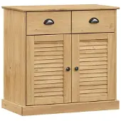 vidaXL Dressoir met lades VIGO 78x40x75 cm massief grenenhout