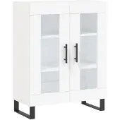 vidaXL Hoge kast 69,5x34x180 cm bewerkt hout wit