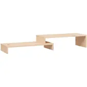 vidaXL Monitorstandaard (52-101)x22x14 cm massief grenenhout