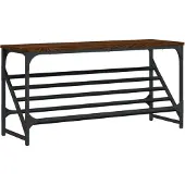 vidaXL Schoenenrek 90x30x45 cm bewerkt hout bruin eikenkleur