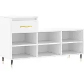 vidaXL Schoenenkast 102x36x60 cm bewerkt hout wit