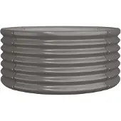vidaXL Plantenbak 80x80x36 cm gegalvaniseerd staal grijs