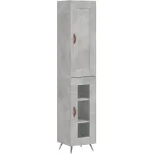 vidaXL Hoge kast 34,5x34x180 cm bewerkt hout betongrijs