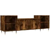 vidaXL Tv-meubel 160x35x55 cm bewerkt hout gerookt eikenkleurig