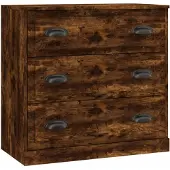 vidaXL Dressoir 70x35,5x67,5 cm bewerkt hout gerookt eikenkleurig