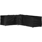 vidaXL Tuinmeubelhoezen met 18 oogjes L-vormig 220x285x80 cm