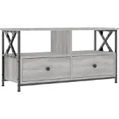 vidaXL Tv-meubel 90x33x45 cm bewerkt hout grijs sonoma eikenkleurig