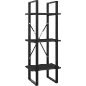 vidaXL Boekenkast met 3 schappen 40x30x105 cm bewerkt hout grijs