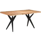 vidaXL Eettafel 160x80x76 cm massief acaciahout