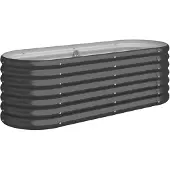 vidaXL Plantenbak 114x40x36 cm gegalvaniseerd staal antracietkleurig